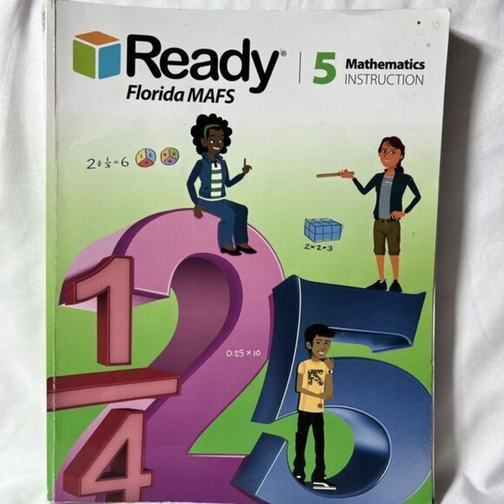Ready Florida MAFS Grade 5 Mathematics Instruction Workbook No Writing